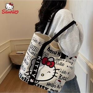 Sanrio Hello Kitty Black and Cream Tote Bag